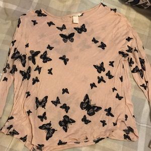 Butterfly long sleeve shirt